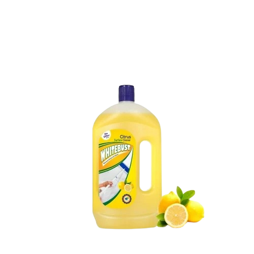 1 Litre Whitebust Floor Cleaner Lemon, Yellow, Herbal | Long Lasting Fragrance, Streak Less Cleaning, Effective Against Germs