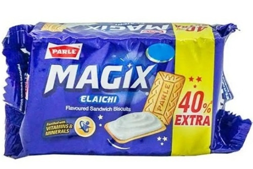 25g Parle Magix Biscuit - Rectangular Shape Chocolate Coating | Crispy Texture Sweet Flavor Bite Sized Kid Friendly