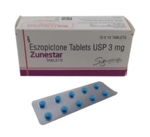 3mg Es Zopiclone Tablets USP - Film Coated Oral Tablet Hypnotic Medication | Consistent Potency Quality Assured Regulated Formulation Suitable For All Dry Storage