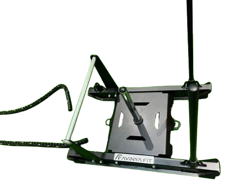 Gym Fitness Equipment - Durable Power Sledge Black Seat | Adjustable Manual Operation Cardio Endurance Strength