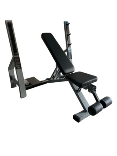 Olympic Incline Decline Flat Bench - Steel, Black | Adjustable, Multipurpose, Commercial Use