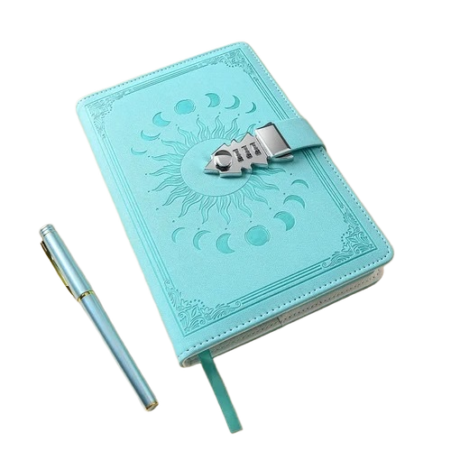 Pu Leather Cover Diary With Lock