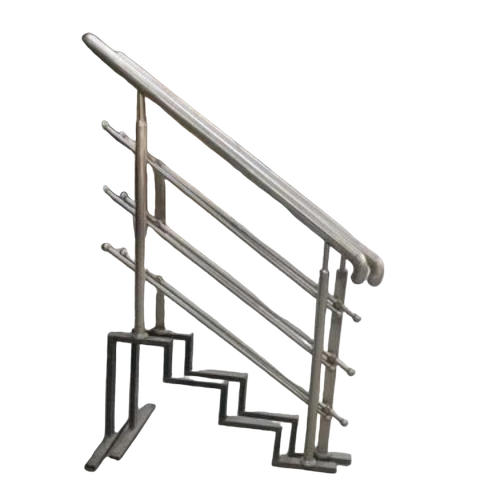 Silver Stainless Steel Railing - Shape: Rectangular