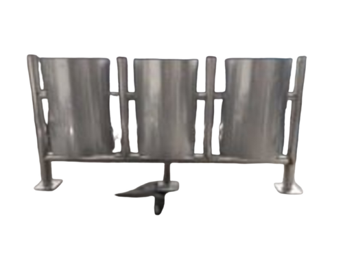 Trio Pole Hanging Bin - Stainless Steel, Standard Size, Silver | Three-Way Waste Segregation, Mirror Finish