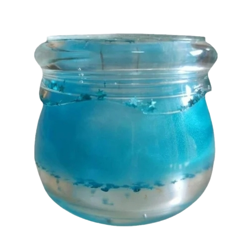 Blue Glass Dry Fruits Jar - Glass, Round, Blue, Lug Type Cap | Kitchen Use, All Sizes, Made in India