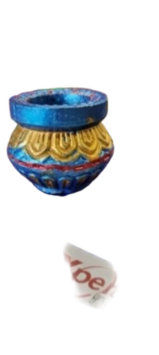 Mitti Ke Diya - Clay Round Golden Pack of 4 | Traditional Diwali Home Diyas