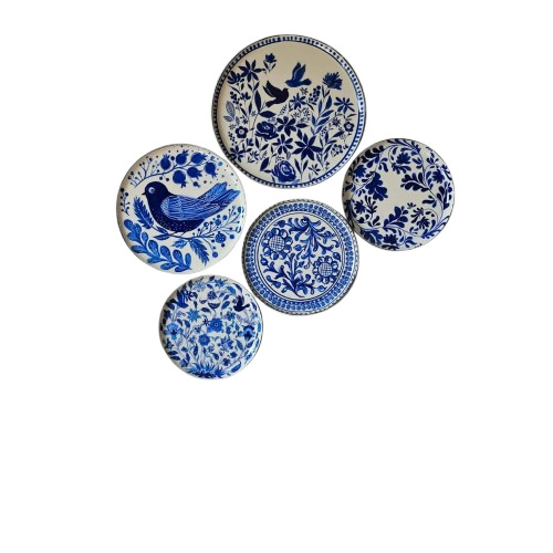 Ritualistic Holland Wall Plates & Paintings Set Of 5 - Dimension (L*W*H): 31L X 31W X 1.5H Centimeter (Cm)