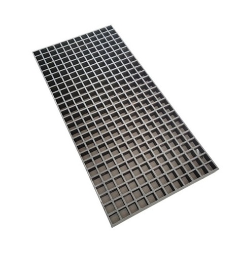 Gratings - FRP Rectangle Standard Size Black, Crack Resistant, Anti-Slip, Easy to Install