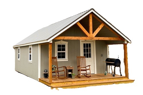 Portable Cabin - Wooden Structure, Light Gray, Metal Sheet Roof | Durable, Lightweight, Fire Resistant, Weather Resistant, Portable, Insulated Walls, Quick Assembly