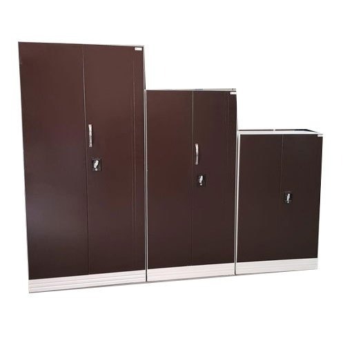 Iron Almirah - Iron Standard Size Brown 2 Doors Outward Opening Rectangular | Durable Water Resistant Easy To Install Coated Finish