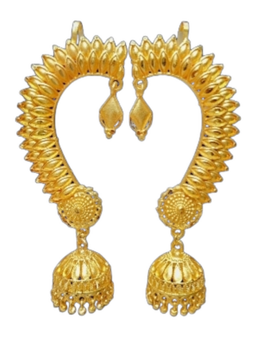 Jhumka Earrings - Color: Gold Plated