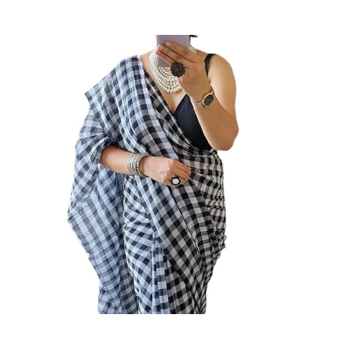 Mul Cotton Check Saree