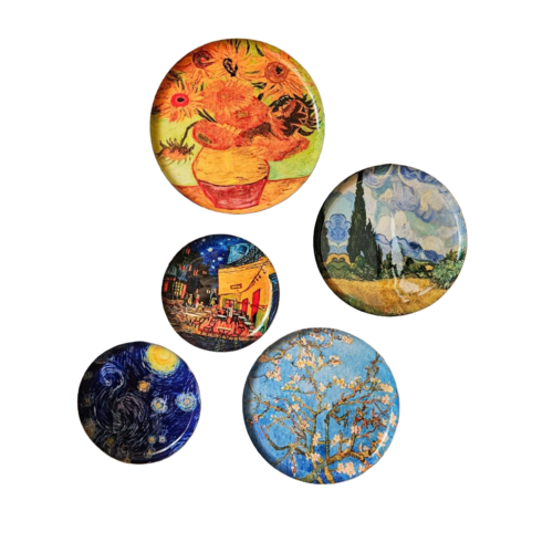 Ritualistic Van Gogh Wall Plate Home Decor Set Of 5 - Color: Multi