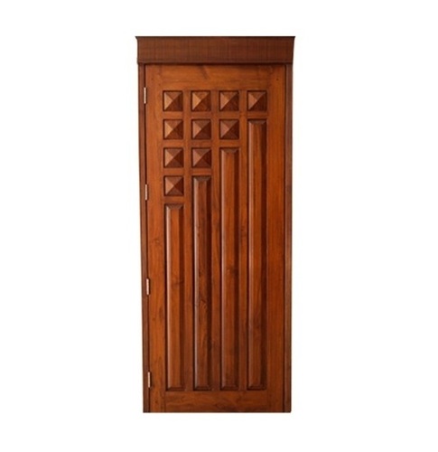 Solid Wood Door - Solid Wood, Standard Size, Brown | Weather Resistant, Termite Proof, Easy Installation