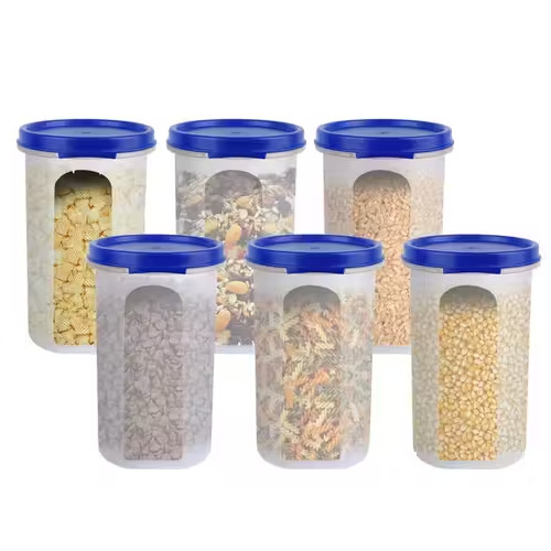 Plastic Kitchen Container Set Of 6