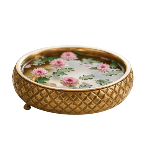 Ritualistic Chitra Brass Urli Bowl 11.5 Inches - Color: Gold
