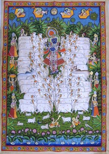 Shreenath Ji Painting - Rectangular Standard Size | Eco Friendly, Indian Regional Style, Modern Arts, Home Use