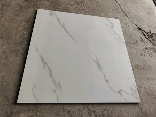 Ceramic Floor Tiles - Ceramic Standard Size, White, Rectangular | Acid-Resistant, Non-Slip, Super Glossy Surface