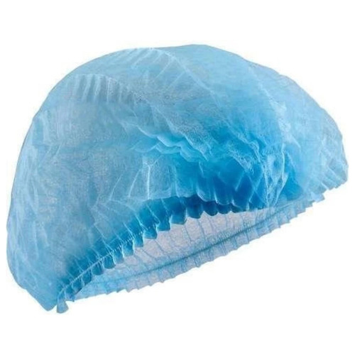 Disposable Non Woven Bouffant Cap - Non Woven, Standard Size, Blue | Comfortable, Skin Friendly, A Grade, Eco Friendly