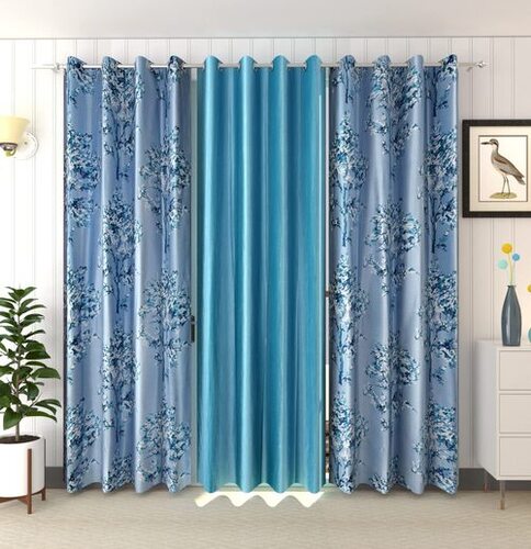 Printed Long Crush Curtain