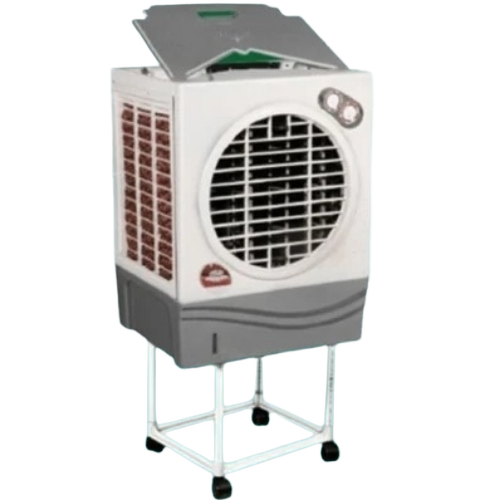 30 Litre Plastic Portable Air Cooler - Plastic, Standard Size, White | Large Fan, Green Filter, 220V AC, 1 Year Warranty