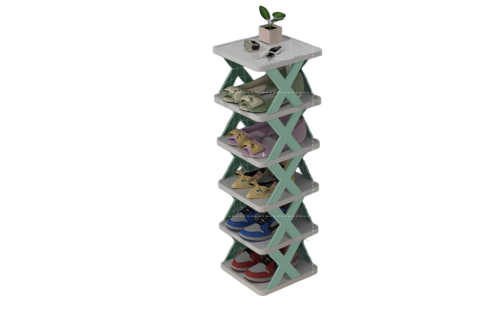 Free Standing 5 Layer Plastic Shoes Rack - Application: Home