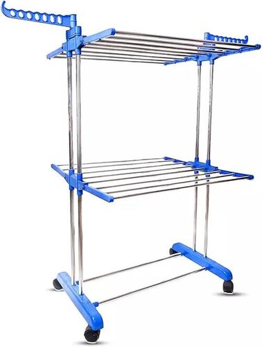 Stainless Steel Big Jumbo Cloth Dryer Stand - Stainless Steel, Standard Size, Silver | Good Quality, Rust Proof, Durable, Industrial Use