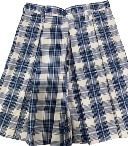 Girls Cotton Check Printed School Skirt - Color: Multi Color