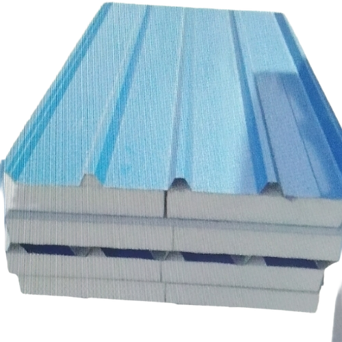 Puf Panel - Corrugated Metal Sheets, Blue | Thermal Insulation, Lightweight, Fire Resistant, Moisture Proof, Durable Surface, Quick Installation, Energy Efficient, Noise Reduction, Corrosion Resistant