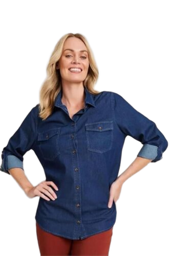 Ladies Denim Shirt - Design: Tops