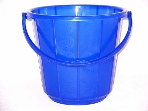 Blue Color Plastic Buckets - Plastic, Various Sizes, Blue | Rigid, Heat Resistant, UV Resistant, Polished Finish
