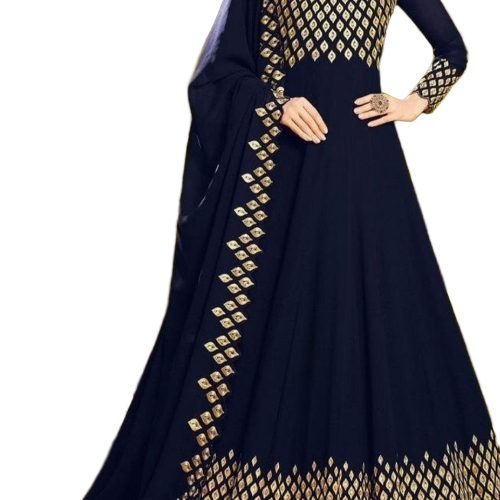 Full Sleeves Blue Color Embroidery Ladies Salwar Suits - Ethnic Region: Indian