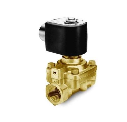 Solenoid Operated Valves - Brass, Standard Size, Golden & Black | Two-Way, Electrical Power, Anti-Corrosive, Rust & Leak Resistant