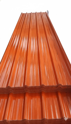 Tata GFRP Colour Roofing Sheets Opaque - Glass Fiber Reinforced Plastic Orange Smooth Surface | Rust Resistant Thermal Insulation Diffused Light