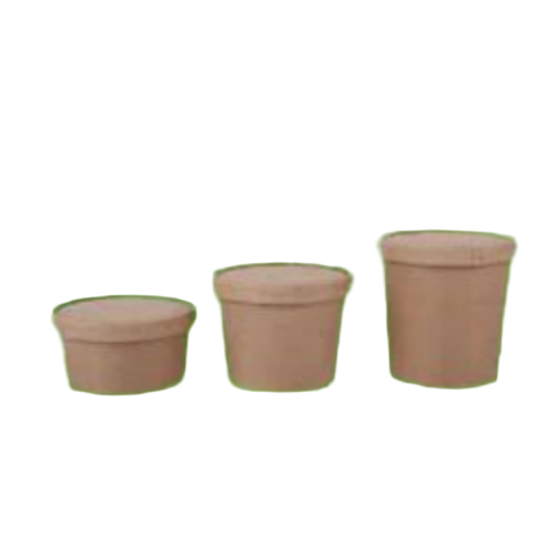 300 Ml Kraft Paper Tubs With Lid