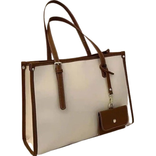 Ladies Shoulder Tote Bag - PU Material, 6-10L Capacity, Zipper Closure, Handled Tote