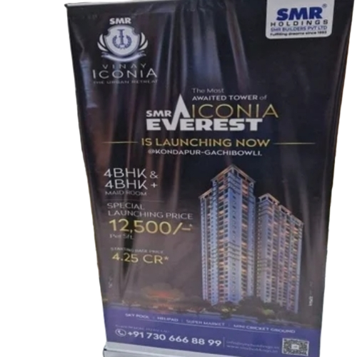 Roll Up Banner Stand, 3x6 Ft For Office Use