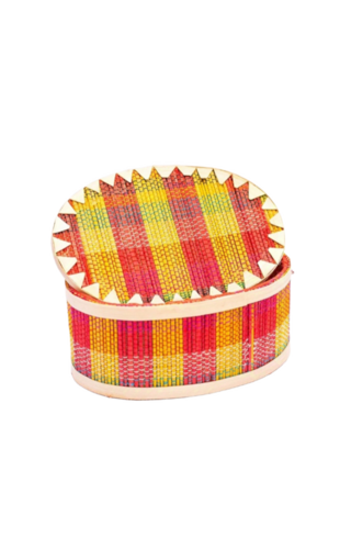 Bamboo Handicraft Decorative Box - Color: Multicolor