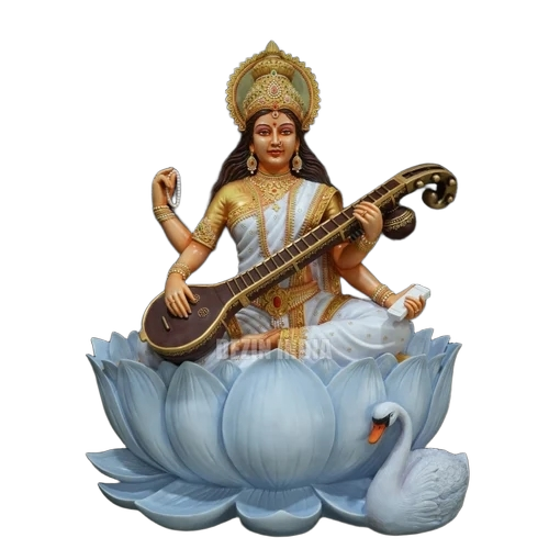 Handcrafted Maa Saraswati Wall Mural