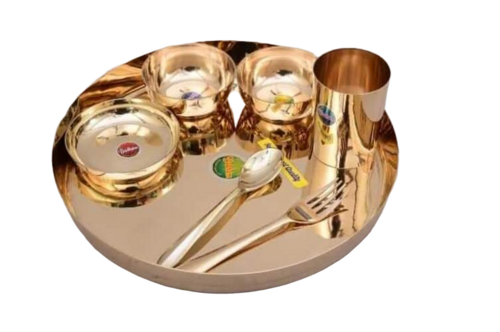 Kansa Thali Set - Color: Gold