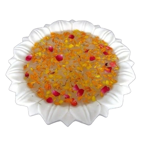 Marble Flower Pot Handicrafts - White Marble Surface Mount | Fine Texture Polished Finish Carvable Weather Resistant Long-Lasting