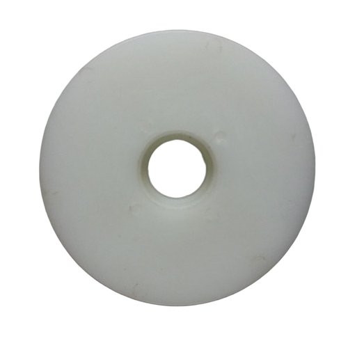 Plastic Trolley Wheel - Plastic, White | PU Coated, Noise Free, Shock Absorbing, Corrosion Resistant