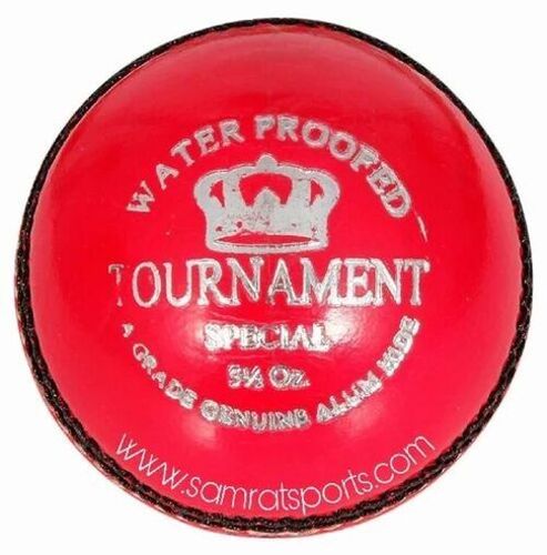 Tournament Special Cricket Pink Ball - Leather, 142-156 Grams, Hand Stitched, Waterproof | Durable, Lightweight, Fine Finished