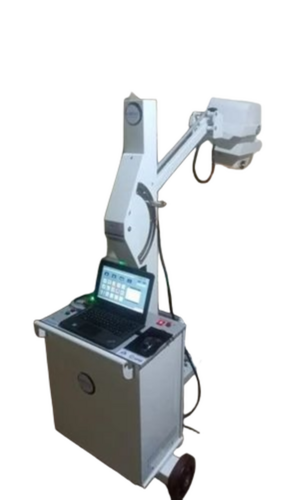100ma Mobile X Ray Machine - Stationary Anode Tube, 220V 50Hz, White, Durable, Standard Size