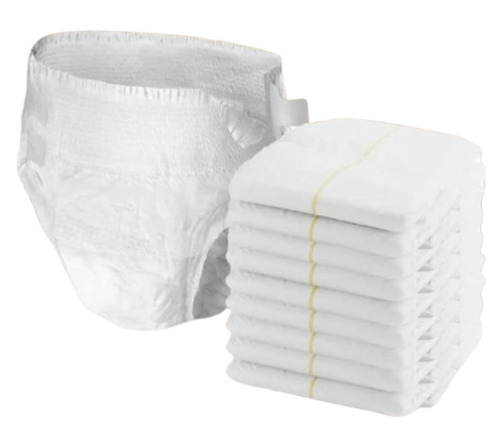 Disposable Adult Diaper - Non Woven Fabric Standard Size White | High Absorption Leak Guard Super Soft Surface Durable