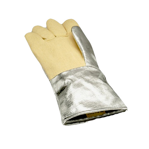 Kevlar Aluminised Gloves - Kevlar Leather, Full Size, Silver | Breathable, Lightweight, Durable, Fine Finished