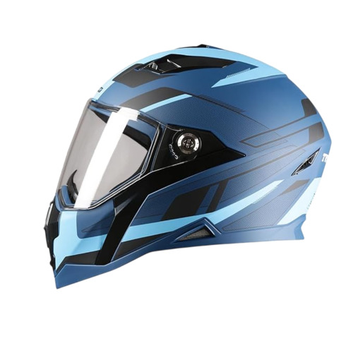 Motorbike Helmet - Polycarbonate Customized Size Blue | Full Face Riding Helmet Durable Fine Finished