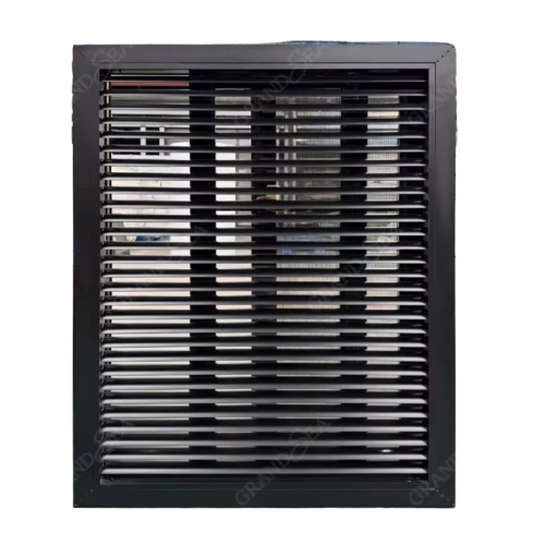 Aluminum Glass Shutter - Durable Aluminum, Rectangle, Black, Fine Finished | Manual Horizontal Exterior Insulation
