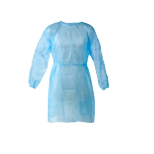 Disposable Gown - Blue Standard Size | Wrinkle Free Lightweight Comfortable Medical Grade