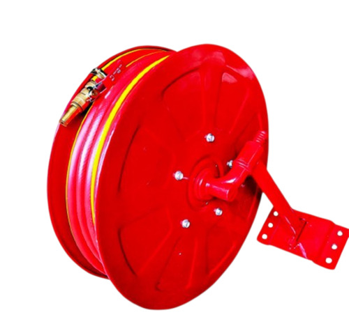 Fire Hydrant Hose Pipe - Rubber/PVC Round Shape Red | Wall Mounted Durable Fine Finished